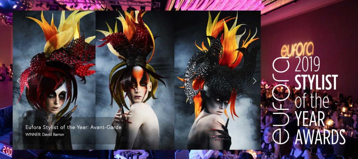 David Barron wins Eufora Global Stylist of the Year - Avant Garde - 2019