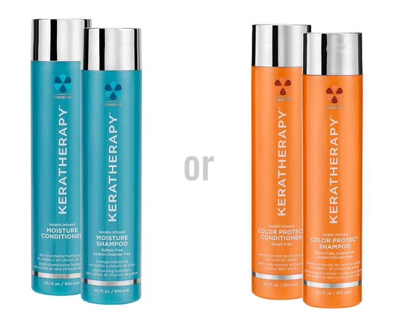 Choice of Keratherapy Shampoo and Conditioner