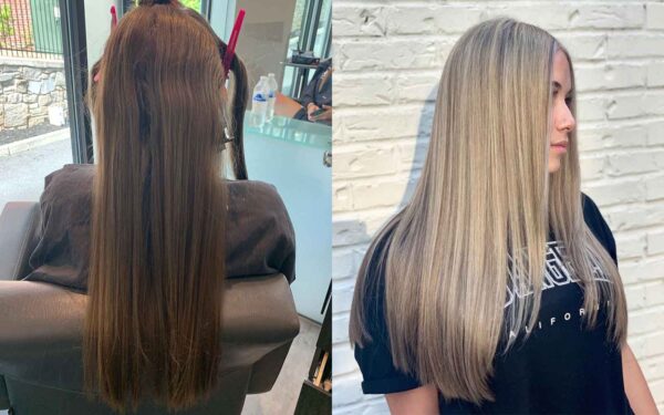 Before and after by Hailey - Keune color, HLTS lightener and Tone with Silver savior shampoo