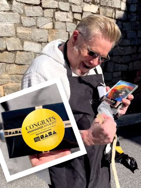 Hairstylist and Buckhead Salon Owner David Barron receiving his NAHA Finalist 2023 Avante Garde Nomination