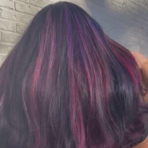 Highlights with fashion hair color