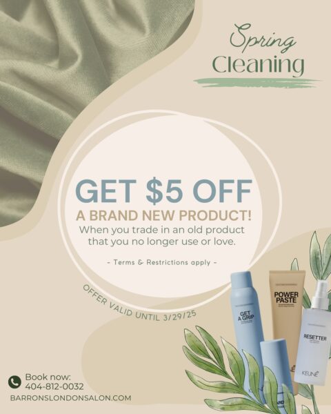 Spring Cleaning - Get $5 Off A Brand New Product!