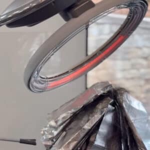 infrared hair color processor orbiting ring and a hair color client