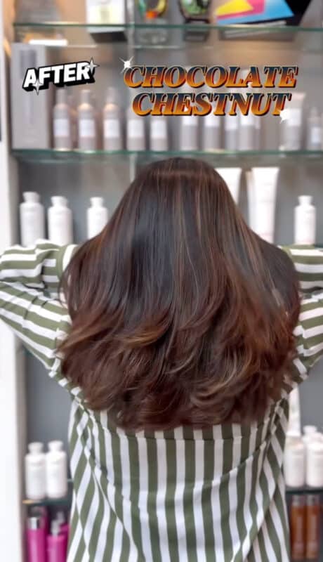 Chocolate Chestnut Glow Up AFTER